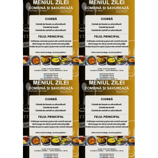 Meniul Zilei Felul I