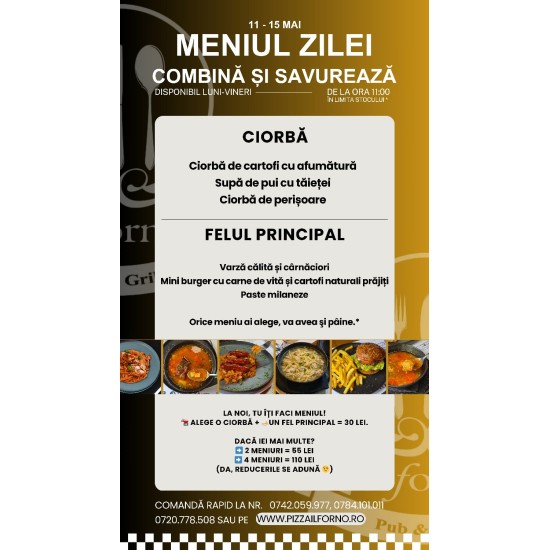 Meniul Zilei Felul I