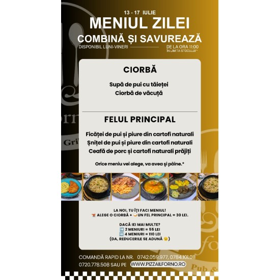 Meniul Zilei Felul II