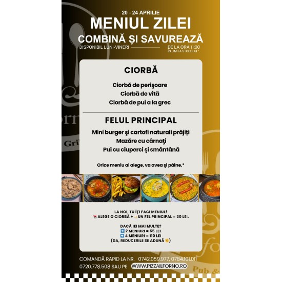 Meniul Zilei Felul II