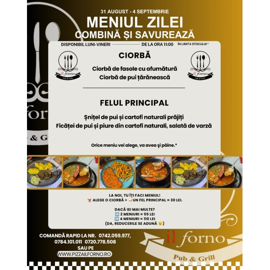 Meniul Zilei Felul II